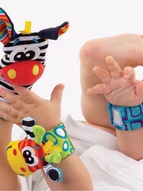 Wearable Infant play rattles